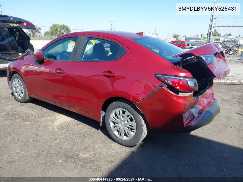 3MYDLBYV5KY526431 2019 Toyota Yaris L