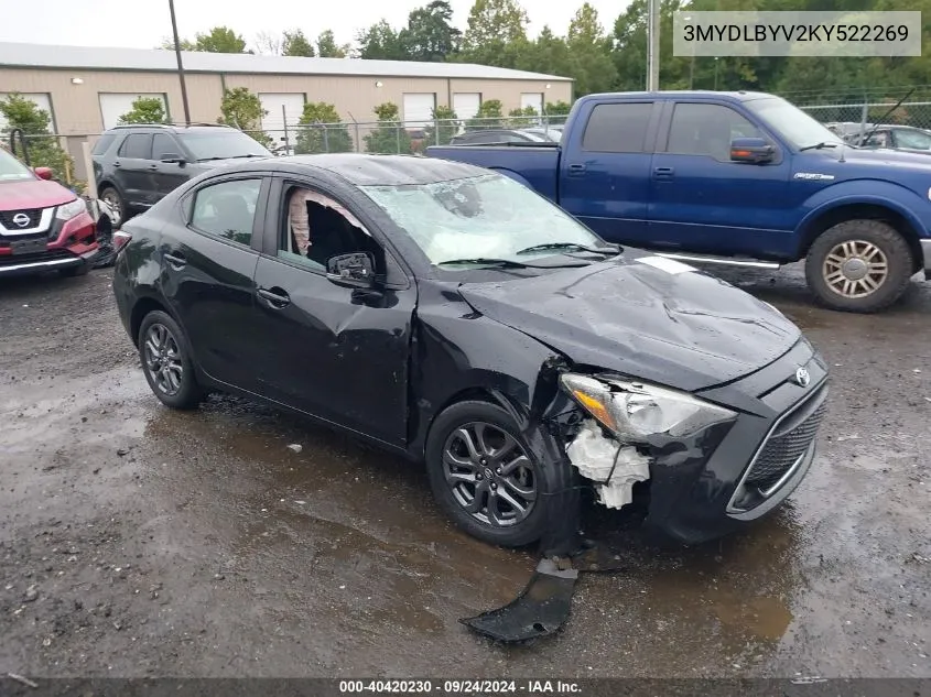 3MYDLBYV2KY522269 2019 Toyota Yaris Le