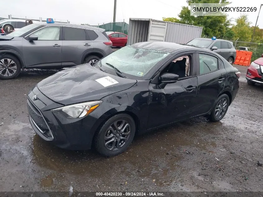 3MYDLBYV2KY522269 2019 Toyota Yaris Le