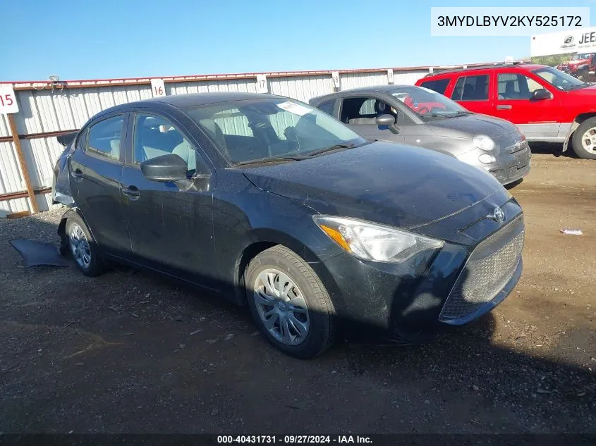 2019 Toyota Yaris L VIN: 3MYDLBYV2KY525172 Lot: 40431731