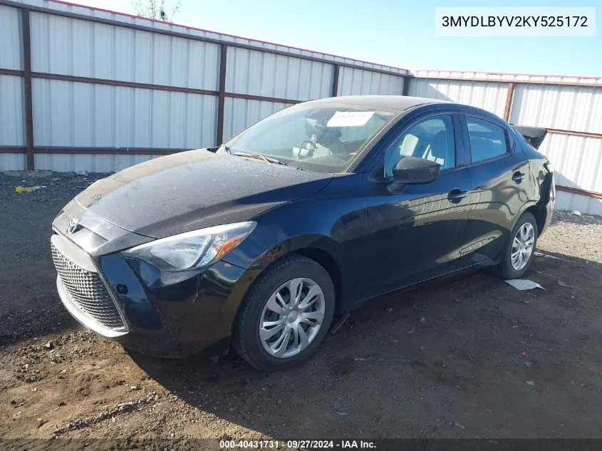 3MYDLBYV2KY525172 2019 Toyota Yaris L