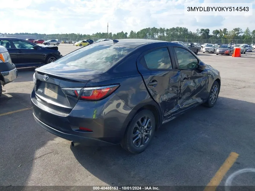 3MYDLBYV0KY514543 2019 Toyota Yaris Le