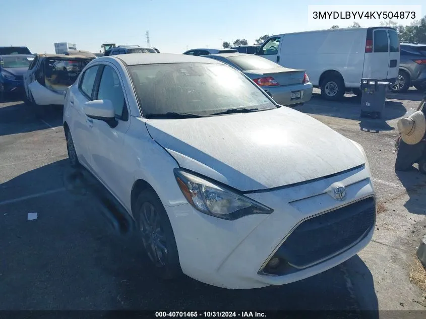 2019 Toyota Yaris Le VIN: 3MYDLBYV4KY504873 Lot: 40701465