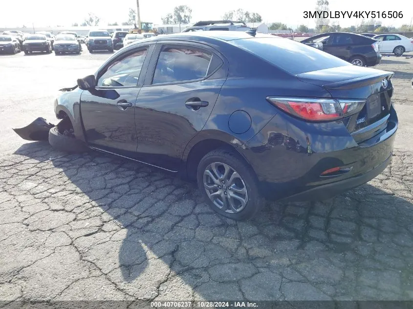 2019 Toyota Yaris Le VIN: 3MYDLBYV4KY516506 Lot: 40706237