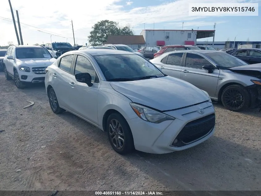 2019 Toyota Yaris Le VIN: 3MYDLBYV8KY515746 Lot: 40851160