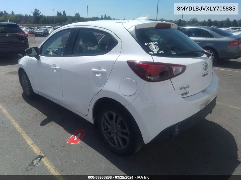 2020 Toyota Yaris Xle VIN: 3MYDLBJVXLY705835 Lot: 39933206