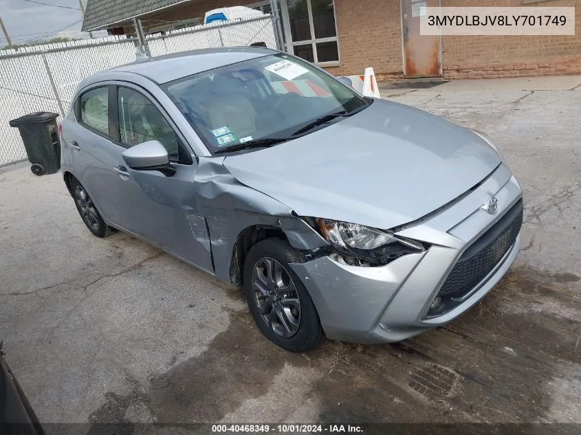 3MYDLBJV8LY701749 2020 Toyota Yaris Le/Xle