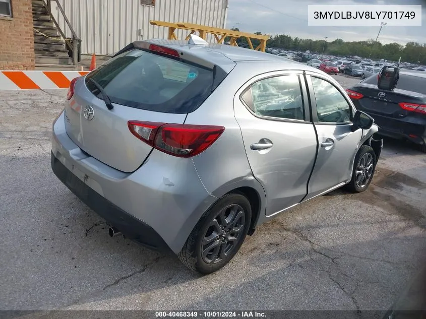 2020 Toyota Yaris Le/Xle VIN: 3MYDLBJV8LY701749 Lot: 40468349