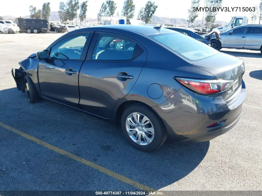 2020 Toyota Yaris L VIN: 3MYDLBYV3LY715063 Lot: 40774387