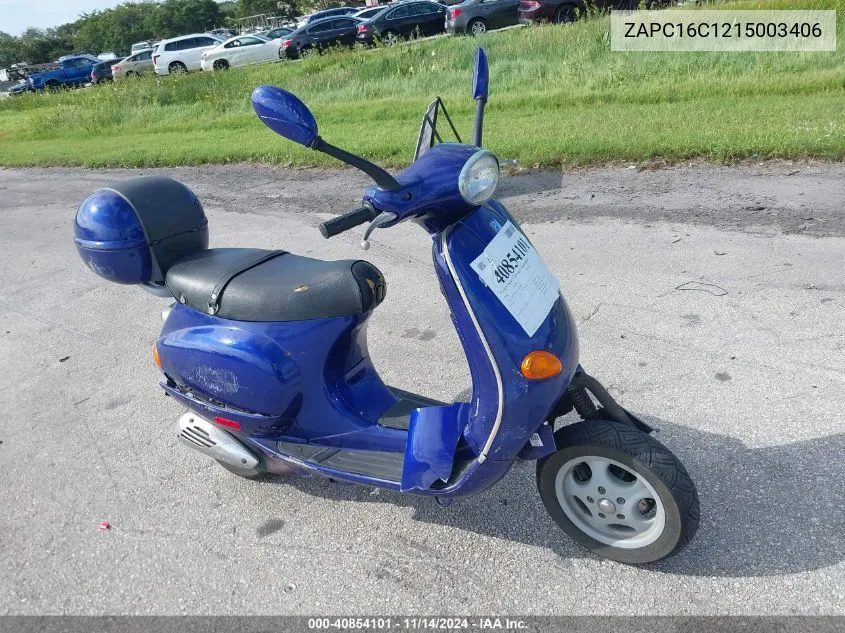 2001 Vespa C161C VIN: ZAPC16C1215003406 Lot: 40854101