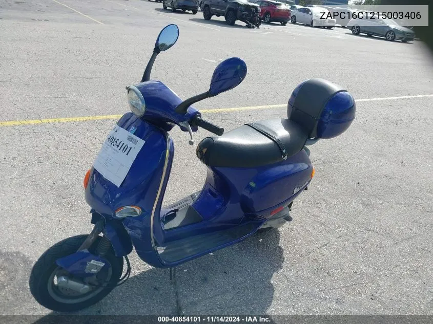 2001 Vespa C161C VIN: ZAPC16C1215003406 Lot: 40854101