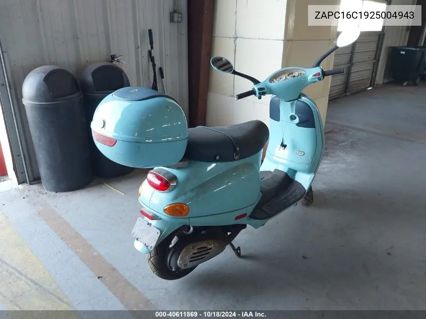 2002 Vespa C161C VIN: ZAPC16C1925004943 Lot: 40611869