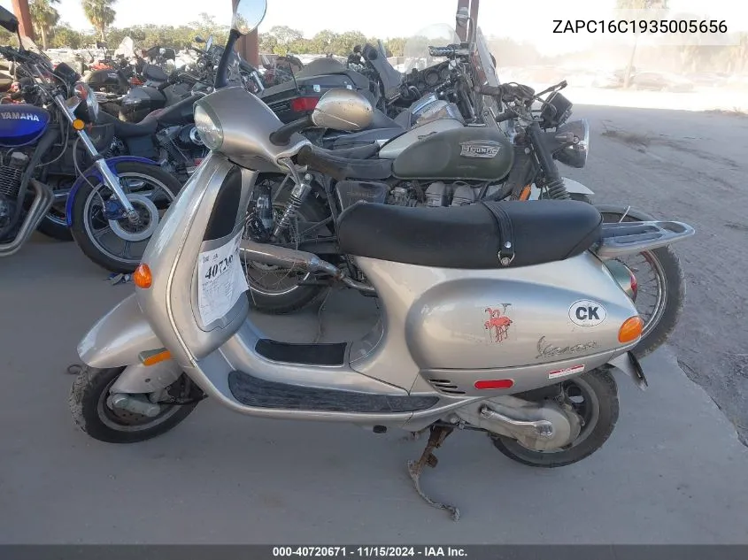 2003 Vespa C161C VIN: ZAPC16C1935005656 Lot: 40720671