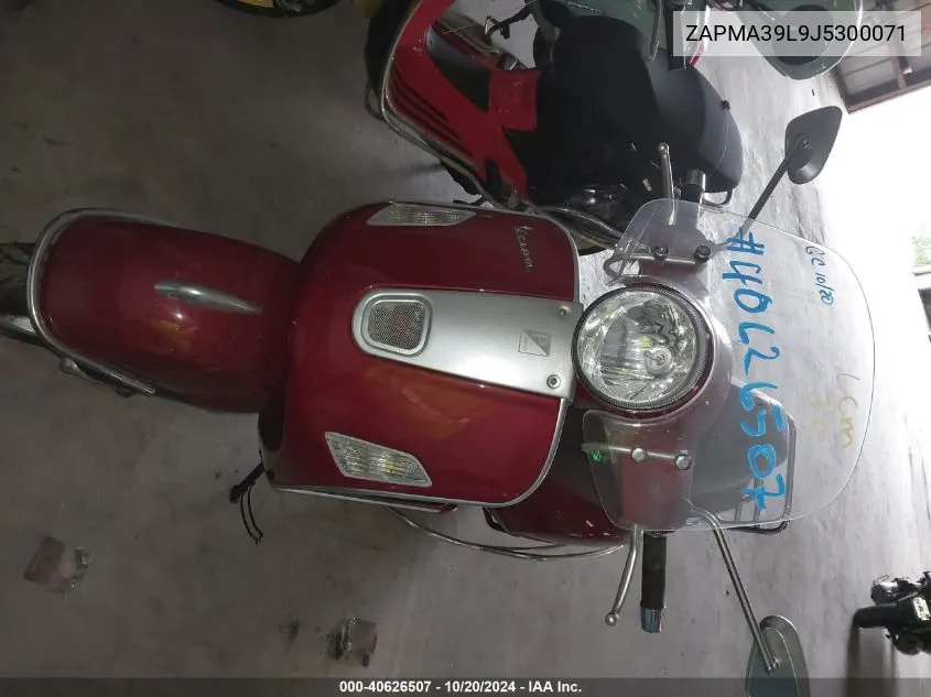 2018 Vespa Gts 300 Super 300 Super VIN: ZAPMA39L9J5300071 Lot: 40626507