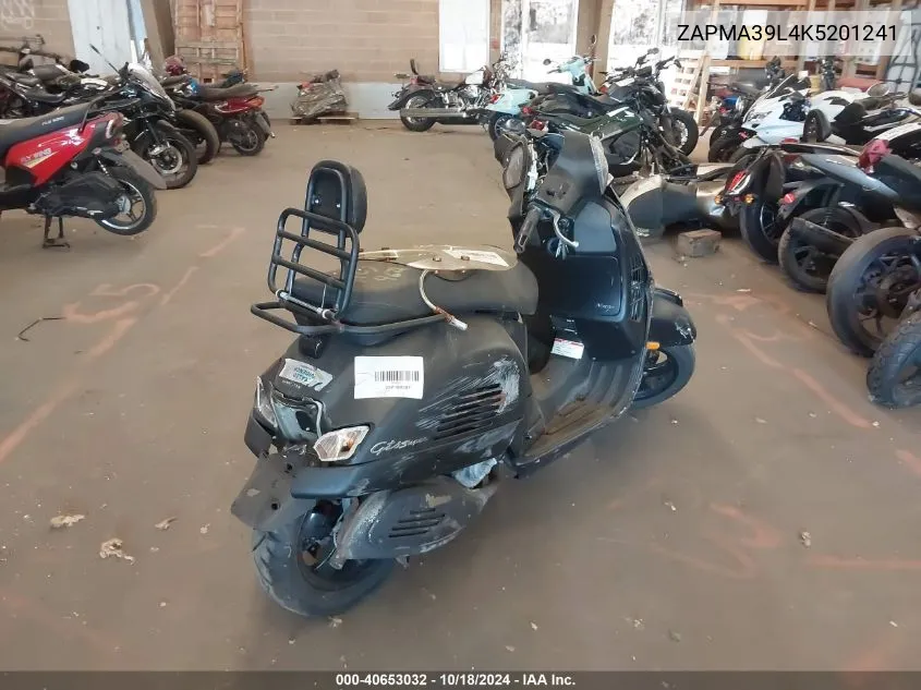 2019 Vespa Gts 300 Super VIN: ZAPMA39L4K5201241 Lot: 40653032