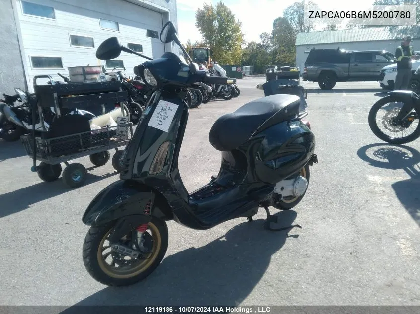 2021 Vespa Primavera/Sprint 50 VIN: ZAPCA06B6M5200780 Lot: 12119186