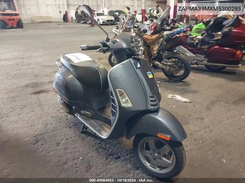 2021 Vespa Gts Rst VIN: ZAPMA39MXM5300285 Lot: 40564553