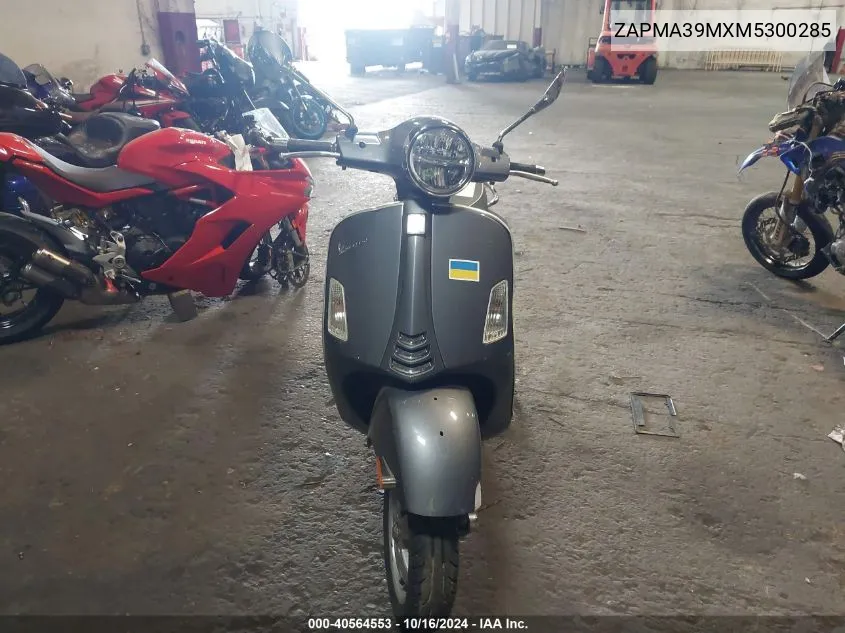 2021 Vespa Gts Rst VIN: ZAPMA39MXM5300285 Lot: 40564553