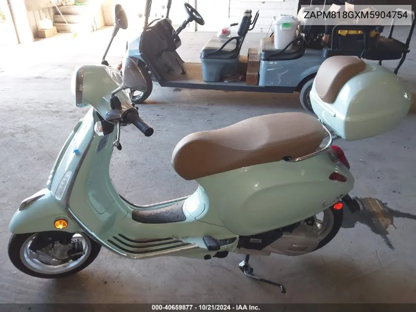 2021 Vespa Primavera/Sprint 150 VIN: ZAPM818GXM5904754 Lot: 40659877