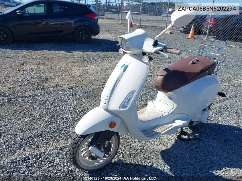 2022 Vespa Primavera/Sprint 50 VIN: ZAPCA06B5N5202294 Lot: 12140323