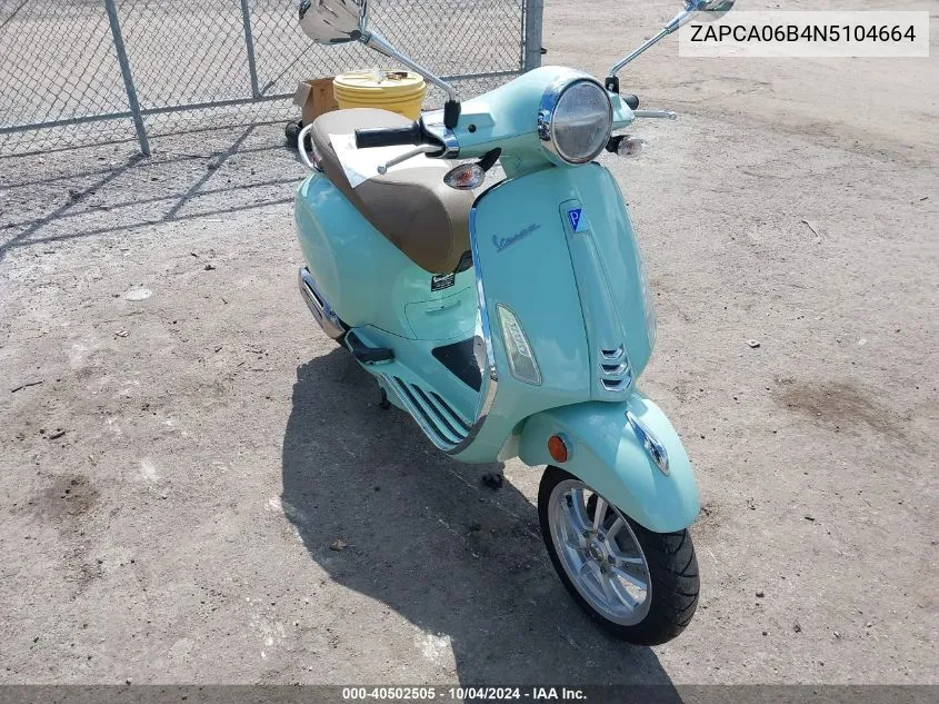 ZAPCA06B4N5104664 2022 Vespa Primavera/Sprint 50