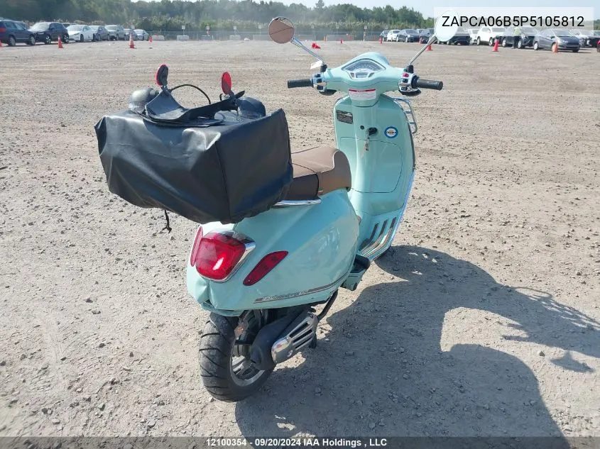 2023 Vespa Primavera/Sprint 50 VIN: ZAPCA06B5P5105812 Lot: 12100354