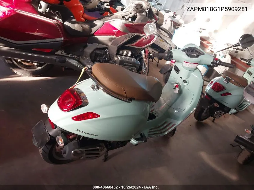 2023 Vespa Primavera/Sprint 150 VIN: ZAPM818G1P5909281 Lot: 40660432