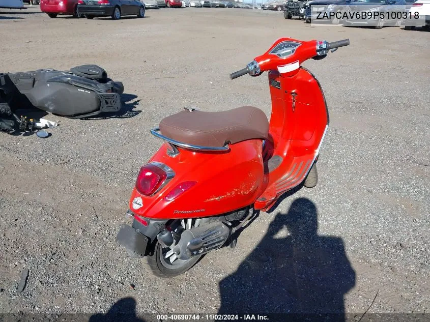 2023 Vespa Primavera/Sprint 50 VIN: ZAPCAV6B9P5100318 Lot: 40690744