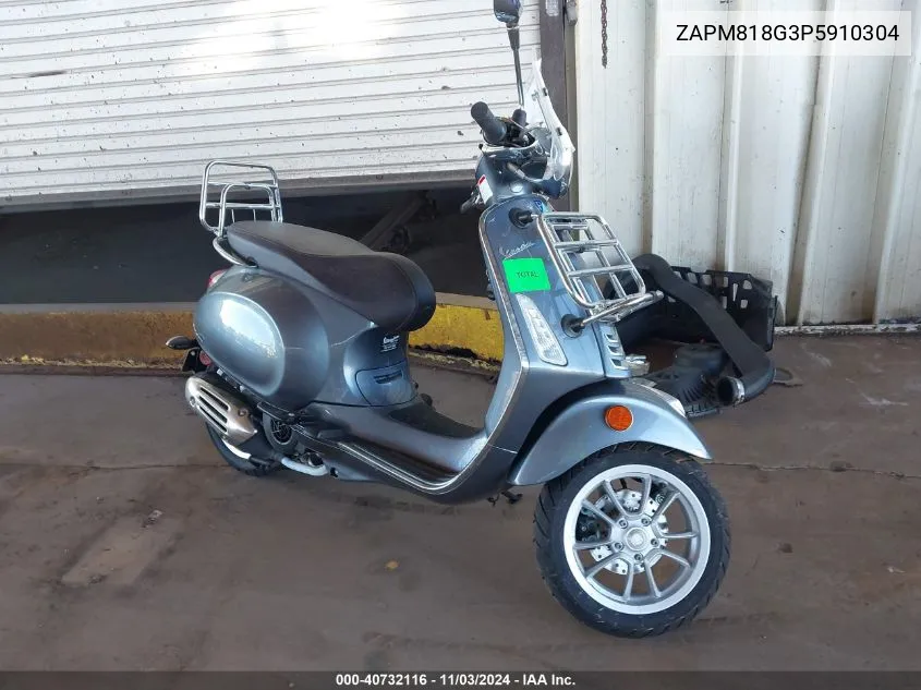 2023 Vespa Primavera/Sprint 150 VIN: ZAPM818G3P5910304 Lot: 40732116