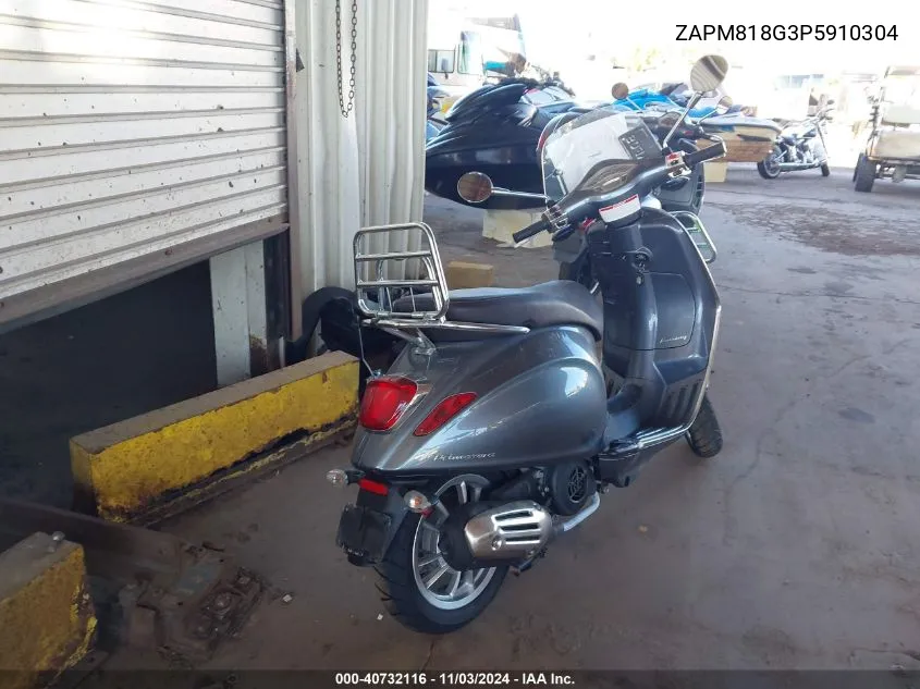 2023 Vespa Primavera/Sprint 150 VIN: ZAPM818G3P5910304 Lot: 40732116