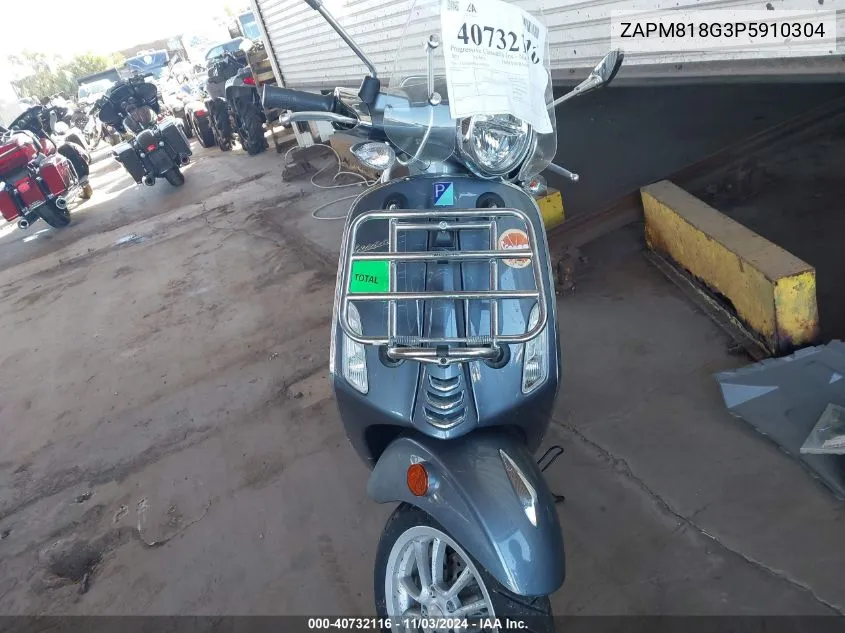 2023 Vespa Primavera/Sprint 150 VIN: ZAPM818G3P5910304 Lot: 40732116