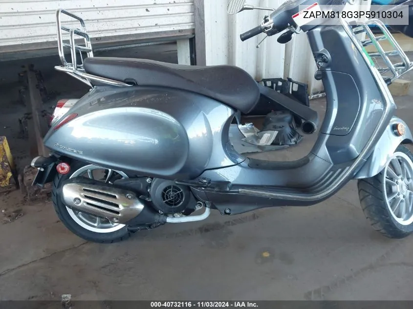 2023 Vespa Primavera/Sprint 150 VIN: ZAPM818G3P5910304 Lot: 40732116