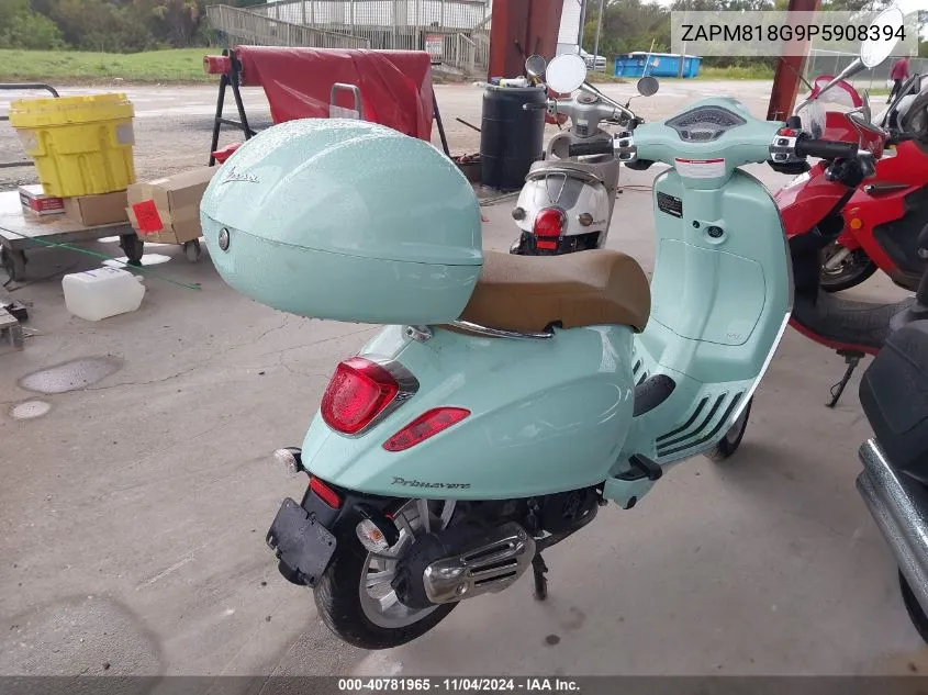 2023 Vespa Primavera/Sprint 150 VIN: ZAPM818G9P5908394 Lot: 40781965