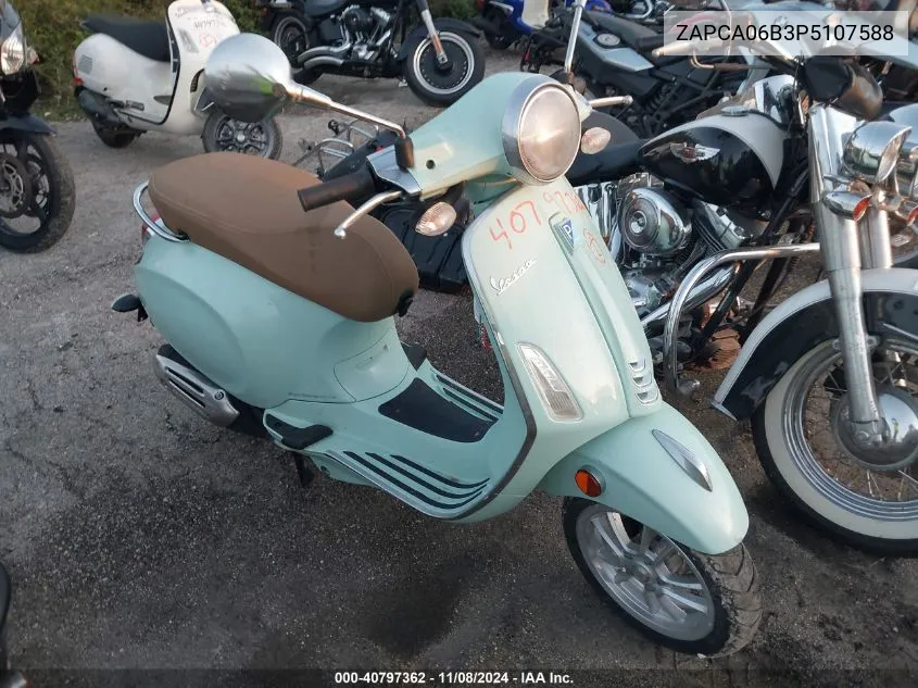 2023 Vespa Primavera/Sprint 50 VIN: ZAPCA06B3P5107588 Lot: 40797362