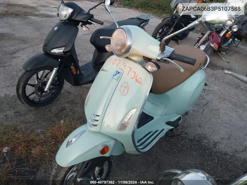 2023 Vespa Primavera/Sprint 50 VIN: ZAPCA06B3P5107588 Lot: 40797362