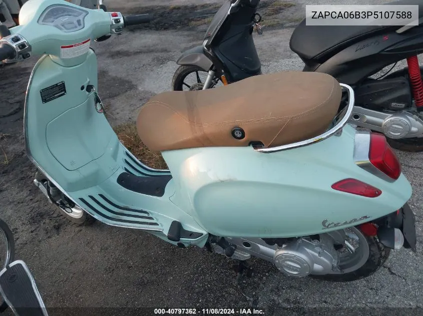 2023 Vespa Primavera/Sprint 50 VIN: ZAPCA06B3P5107588 Lot: 40797362