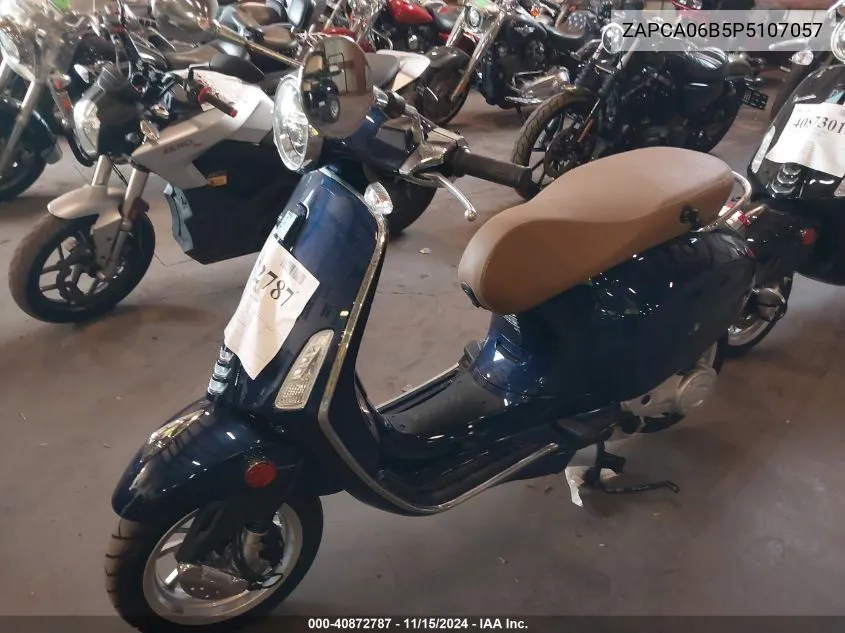 2023 Vespa Primavera/Sprint 50 VIN: ZAPCA06B5P5107057 Lot: 40872787