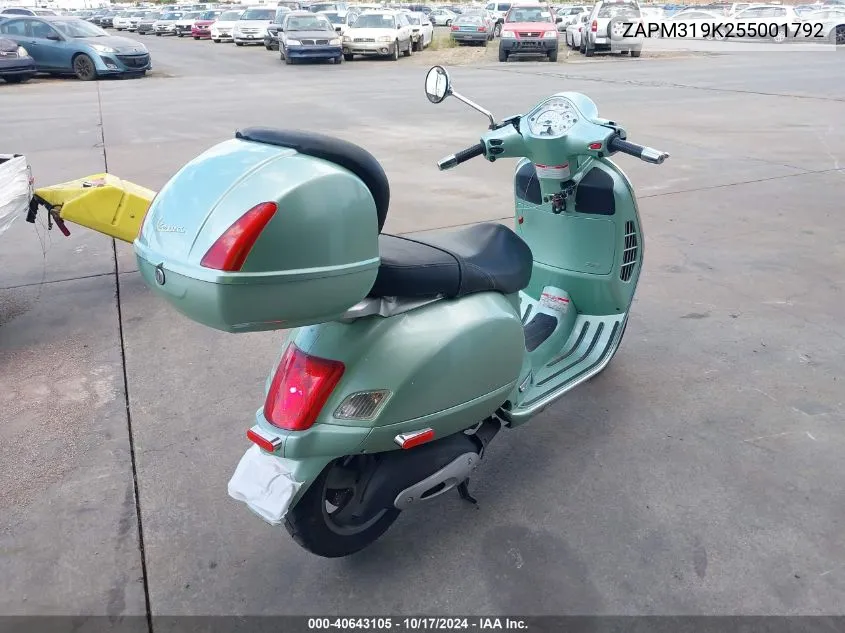 2005 Vespa Granturismo 200 VIN: ZAPM319K255001792 Lot: 40643105