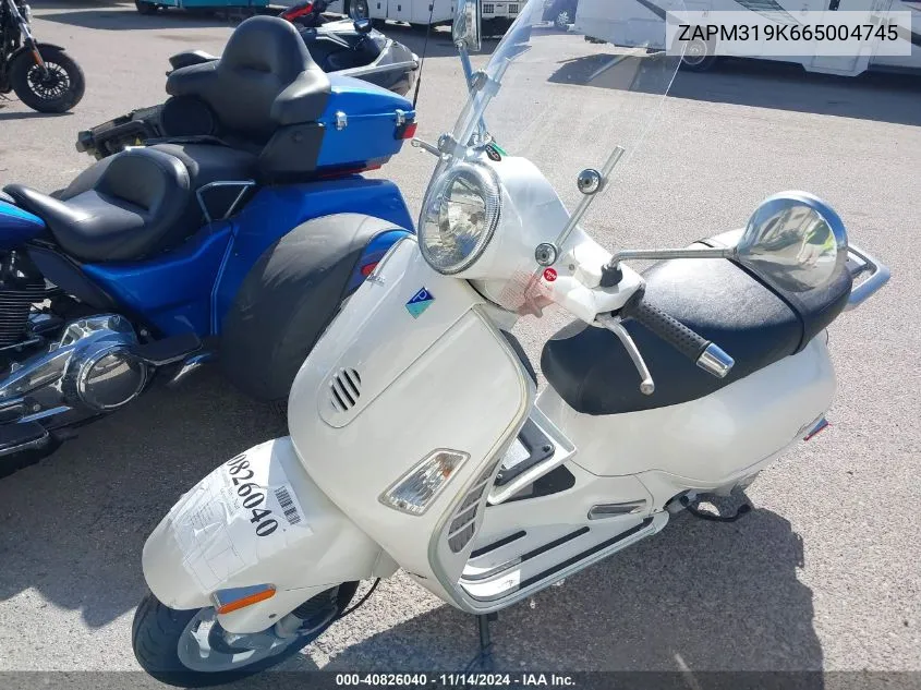 2006 Vespa Granturismo 200 VIN: ZAPM319K665004745 Lot: 40826040