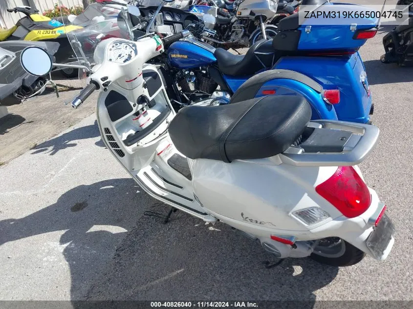 2006 Vespa Granturismo 200 VIN: ZAPM319K665004745 Lot: 40826040