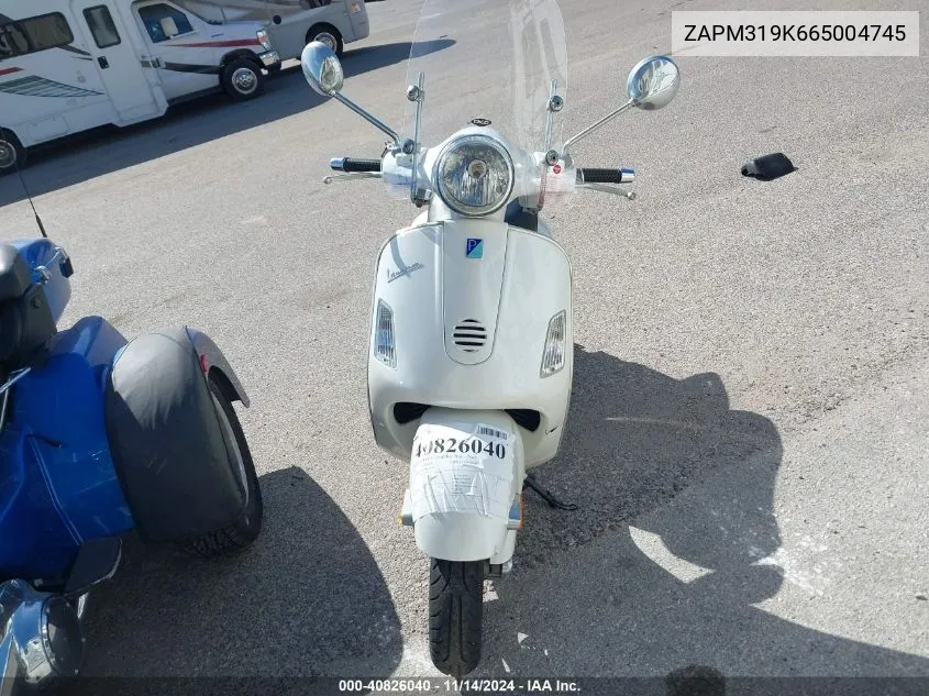 2006 Vespa Granturismo 200 VIN: ZAPM319K665004745 Lot: 40826040