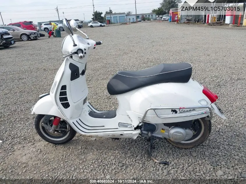 ZAPM459L1C5703015 2012 Vespa Gts 300 Super