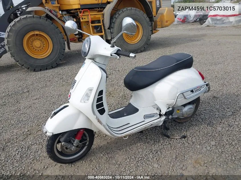 2012 Vespa Gts 300 Super VIN: ZAPM459L1C5703015 Lot: 40583024