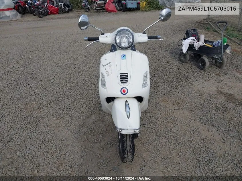 ZAPM459L1C5703015 2012 Vespa Gts 300 Super