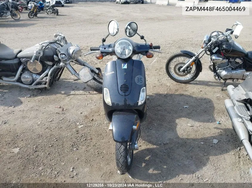 2006 Vespa Lx 150 VIN: ZAPM448F465004469 Lot: 12129255