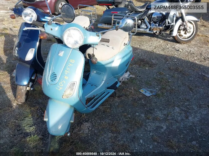 2006 Vespa Lx 150 VIN: ZAPM448F365003555 Lot: 40589548