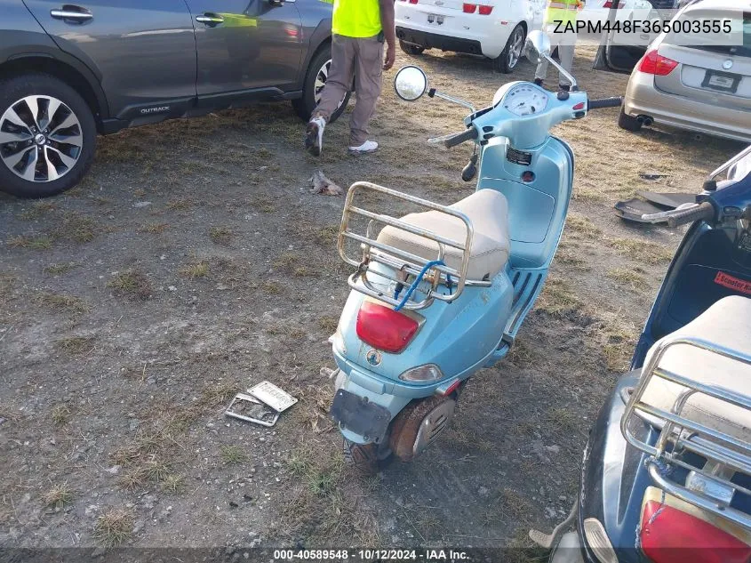 2006 Vespa Lx 150 VIN: ZAPM448F365003555 Lot: 40589548