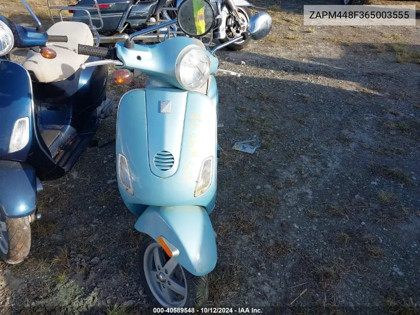 2006 Vespa Lx 150 VIN: ZAPM448F365003555 Lot: 40589548