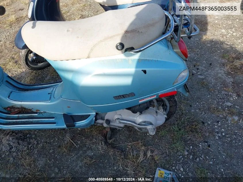 2006 Vespa Lx 150 VIN: ZAPM448F365003555 Lot: 40589548