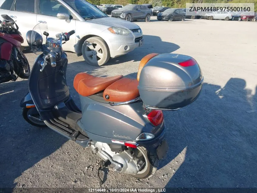 2007 Vespa Lx 150 VIN: ZAPM448F975500160 Lot: 12114649